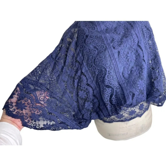 Anthropologie Beyond Vintage lace top no tags medium Navy - Picture 4 of 6